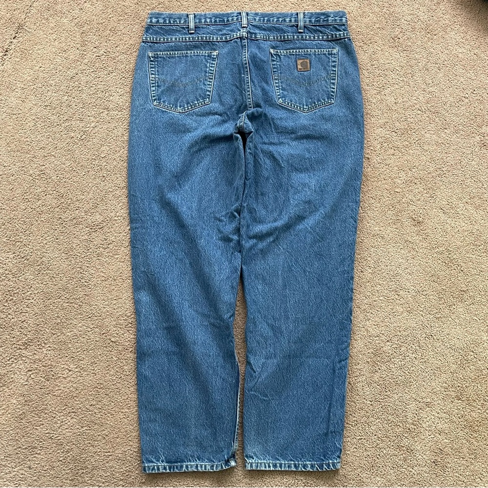 Vintage Carhartt Jeans Mens 40x32 B17 DST Denim Relaxed Fit Workwear Carpenter